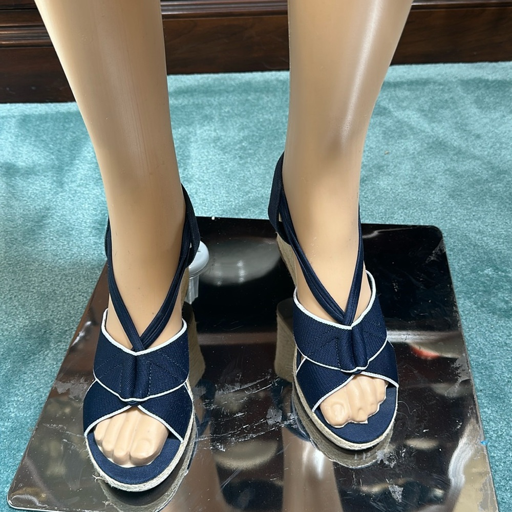 Impo Stretch Blue & White Wedge
